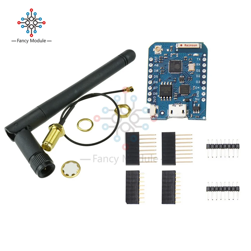 Беспроводной антенный разъем для WeMos D1 Mini Pro 16 Bytes Module ESP8266|connector wifi|connector antennaconnector