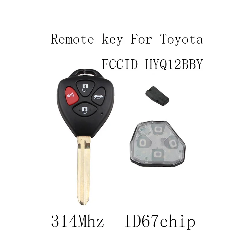 2 шт. * 4 кнопки Автомобильный Дистанционный ключ для Toyota Camry 2006 2007 2008 2009 2010 2011 2012 2013