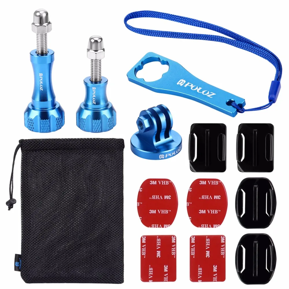 13 in 1 CNC Metal Accessory Combo Kits Screws+Surface Mounts+Tripod Adapter + Storage Bag+Wrench for GoPro and Other Action Cam
13 in 1 CNC Metal Accessory Combo Kits Screws+Surface Mounts+Tripod Adapter + Storage Bag+Wrench for GoPro and Other Action Cam