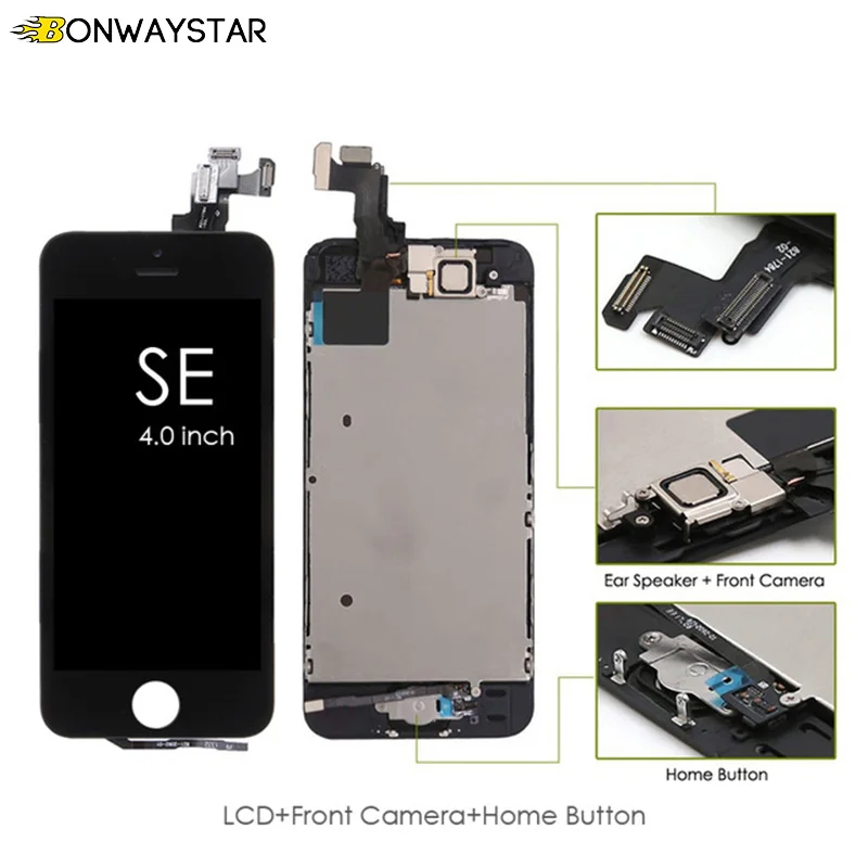 Полный комплект для iPhone SE A1723 A1724 A1662 ЖК дисплей с дигитайзером сенсорного экрана