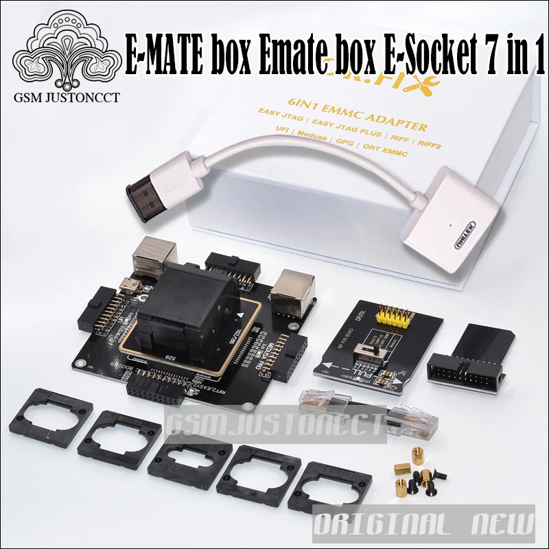 new All In one EMATE box Emate pro box E-Socket SUPPORTS BGA153/169, BGA -162/186, BGA -529, BGA -221 CHIP for new Riff Box
new All In one EMATE box Emate pro box E-Socket SUPPORTS BGA153/169, BGA -162/186, BGA -529, BGA -221 CHIP for new Riff Box