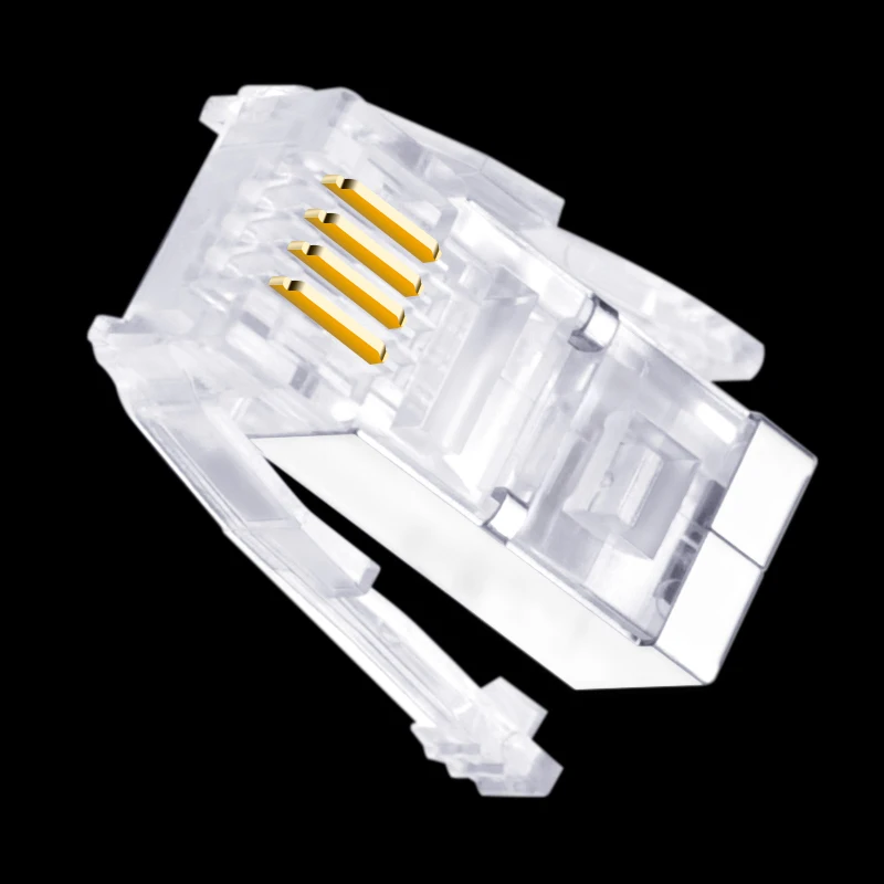 CNCOB British 4P4C double shrapnel, RJ9 cable crystal head, telephone line connector special electronic equipment plug 30pcs
CNCOB British 4P4C double shrapnel, RJ9 cable crystal head, telephone line connector special electronic equipment plug 30pcs