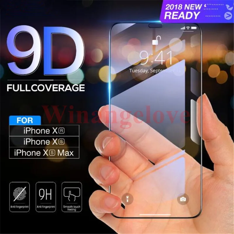 300pcs 9D Full Cover Curved Edge Tempered Glass For iPhone XS Max XR X 8 7 6 6S Plus Hardness Screen Protector Protective Film
300pcs 9D Full Cover Curved Edge Tempered Glass For iPhone XS Max XR X 8 7 6 6S Plus Hardness Screen Protector Protective Film