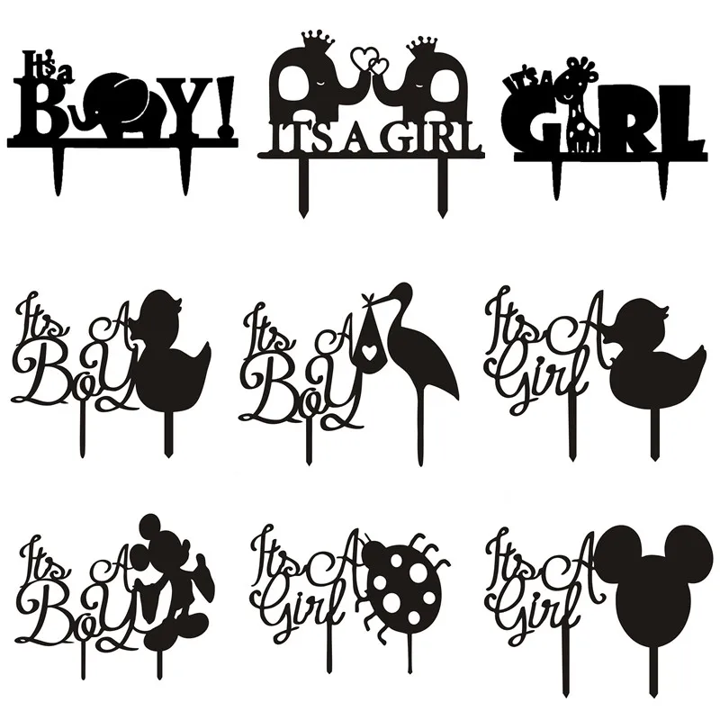Newborn It's A Boy It's A Girl Happy Birthday Acrylic Cake Flags Baby Birthday cake Topper Birthday Party Cake Decoration
Newborn It's A Boy It's A Girl Happy Birthday Acrylic Cake Flags Baby Birthday cake Topper Birthday Party Cake Decoration