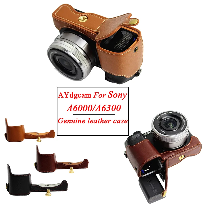 New Genuine Leather Half Body Video Camera Case Bag For Sony A6000 A6300 Camera Protective Cover Bottom Pouch
New Genuine Leather Half Body Video Camera Case Bag For Sony A6000 A6300 Camera Protective Cover Bottom Pouch
