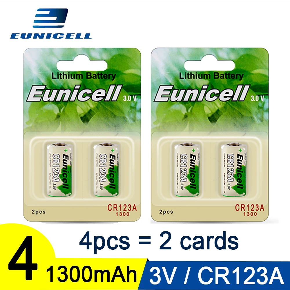 4PC 3V 1300mAh CR123A Battery CR17345 KL23a VL123A DL123A SF123 16430 For Laser Pen LED Flashlight Cell Lithium Li-ion Batteries
4PC 3V 1300mAh CR123A Battery CR17345 KL23a VL123A DL123A SF123 16430 For Laser Pen LED Flashlight Cell Lithium Li-ion Batteries