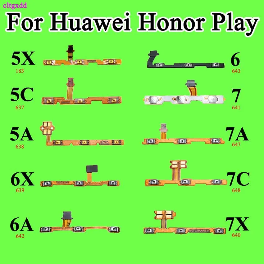 cltgxdd for Huawei Honor Play 5A 6 7 Play 5C 5X 6A 6X 7A 7C 7X Power On/Off and Volume Buttons Connector Flex Cable
cltgxdd for Huawei Honor Play 5A 6 7 Play 5C 5X 6A 6X 7A 7C 7X Power On/Off and Volume Buttons Connector Flex Cable