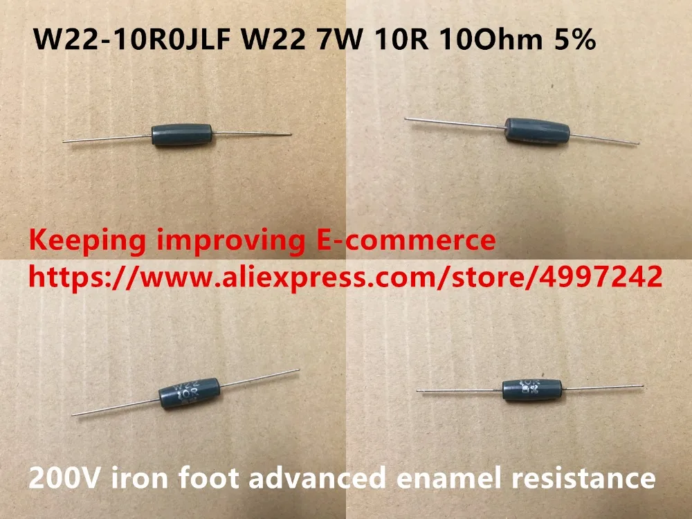 Оригинальный новый 100% W22-10R0JLF W22 7W 10R 10Ohm 5% 200V железная ножка передовая эмалированная устойчивость (индуктор)
Оригинальный новый 100% W22-10R0JLF W22 7W 10R 10Ohm 5% 200V железная ножка передовая эмалированная устойчивость (индуктор)