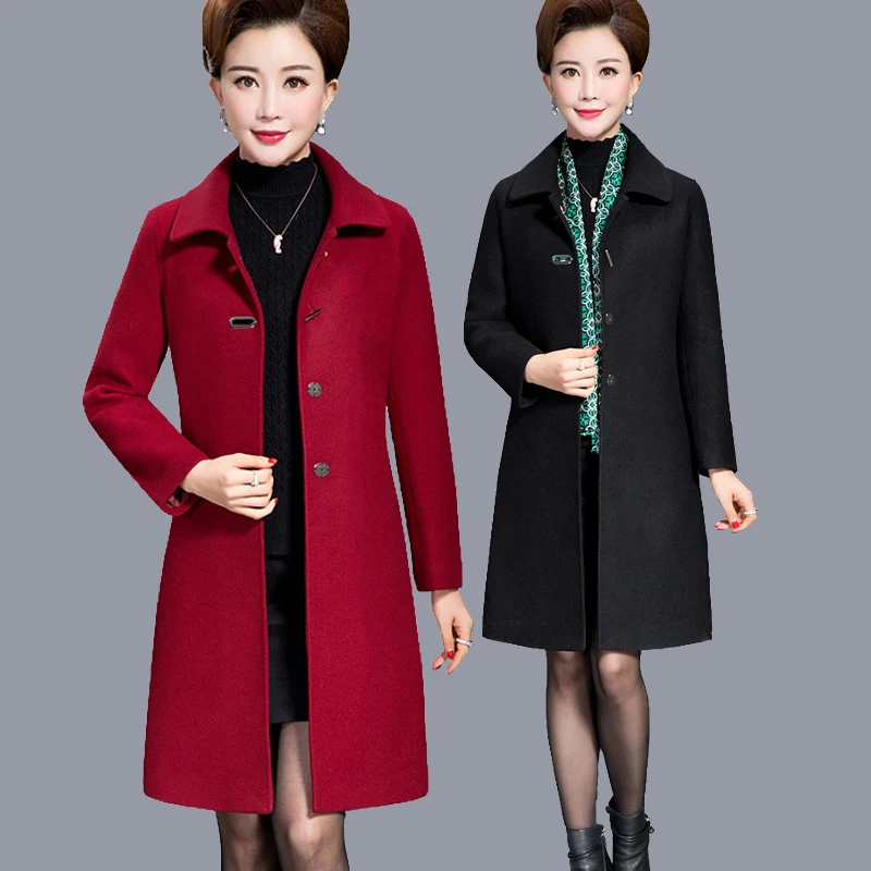 New Fashion Women Woollen Coat European Folk style Female long slim single breasted button Overcoat elegant Winter Coat Women
New Fashion Women Woollen Coat European Folk style Female long slim single breasted button Overcoat elegant Winter Coat Women