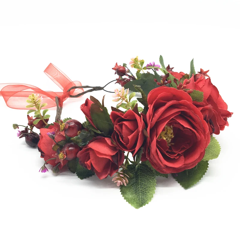 Big Rose Flower Crown Bride Wedding Party Hair Accessories Girl Flower Wreath Headband Floral Garlands Women Headdress Ornaments
Big Rose Flower Crown Bride Wedding Party Hair Accessories Girl Flower Wreath Headband Floral Garlands Women Headdress Ornaments
