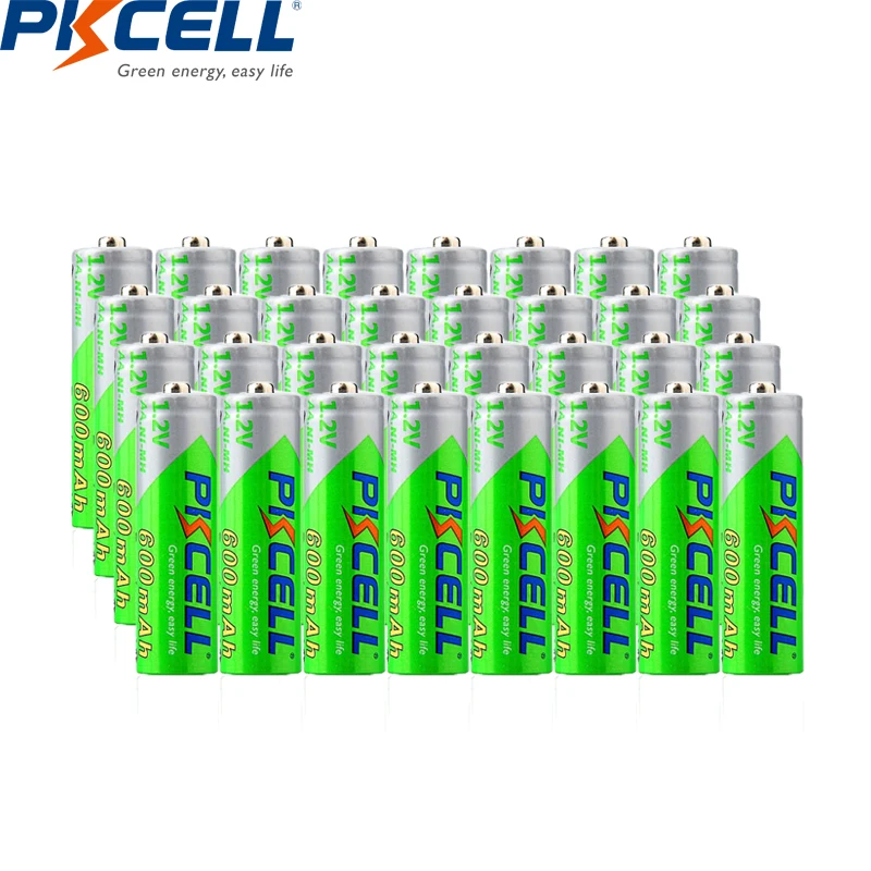 32PCS PKCELL Battery AA 600MAH NIMH Battery 1.2v AA Rechargeable Battery low self discharge aa batteries for flashlight toys
32PCS PKCELL Battery AA 600MAH NIMH Battery 1.2v AA Rechargeable Battery low self discharge aa batteries for flashlight toys