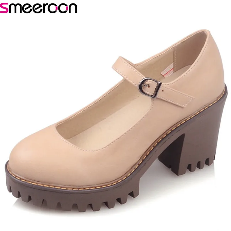 Smeeroon 2020 new arrival women pumps round toe sweet ladies shoes simple buckle pu summer shoes platform square heels shoes
Smeeroon 2020 new arrival women pumps round toe sweet ladies shoes simple buckle pu summer shoes platform square heels shoes