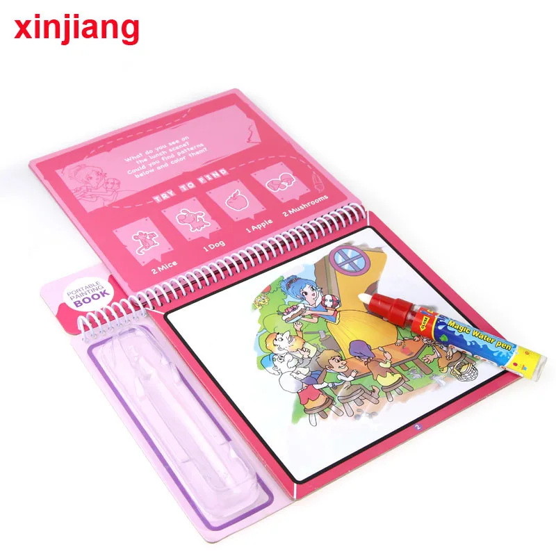 Water Drawing Book & 1 Magic Pen Pink Princess Painting Board Reusable Coloring Mat Early Educational Toys for Children
Water Drawing Book & 1 Magic Pen Pink Princess Painting Board Reusable Coloring Mat Early Educational Toys for Children