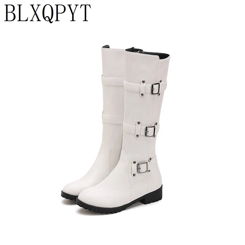 

BLXQPYT Lage Size 33-50 Autumn Winter Knee Boots Women Zipper Thigh High Woman Shoes Long Bota Feminina Zapatos De Mujer H8-1F