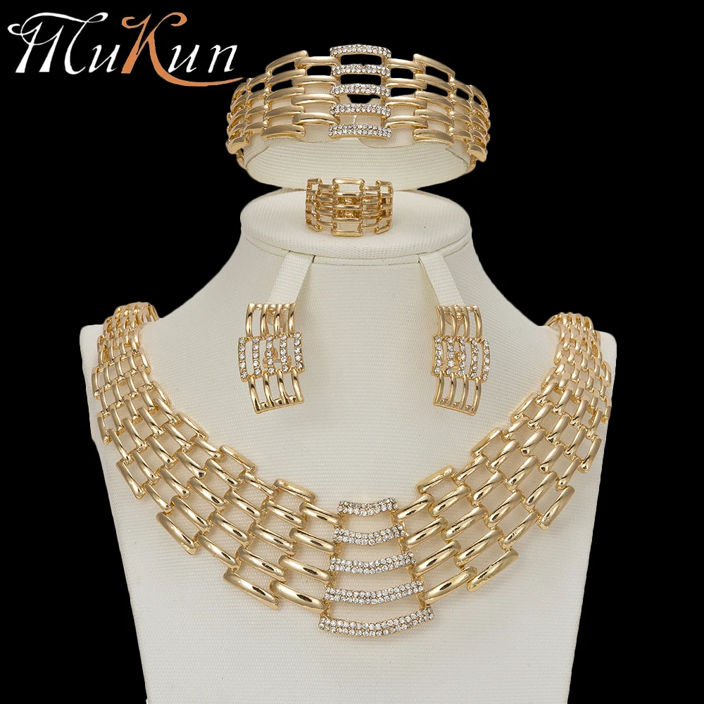 MuKun gold Nigerian beads necklace jewelry set for weddings crystal turkish jewelry for women necklaces & pendants women jewelry
MuKun gold Nigerian beads necklace jewelry set for weddings crystal turkish jewelry for women necklaces & pendants women jewelry