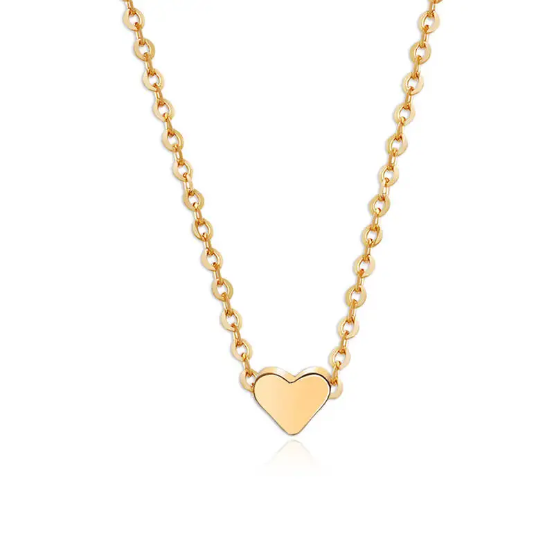 Новый Для женщин Chocker цвет серебристый Золотой Цвет сердце любовь кулон Цепочки и