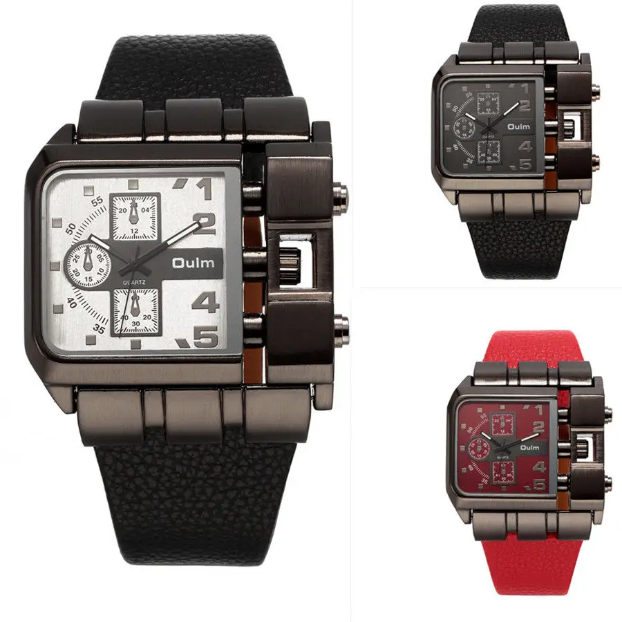 Luxury Timepiece 2016 New Style OULM Fashion Men Stainless Steel Leather Band Sport Military Quartz Wrist Watch for Men
Luxury Timepiece 2016 New Style OULM Fashion Men Stainless Steel Leather Band Sport Military Quartz Wrist Watch for Men