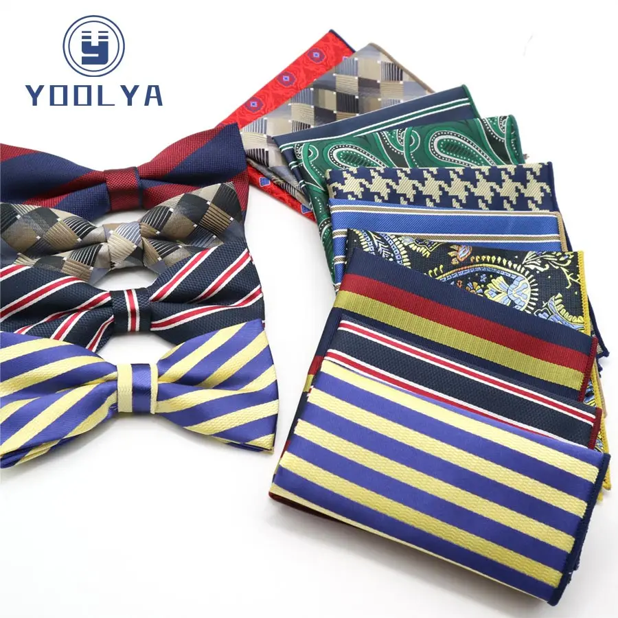 HOT!!! Men's Stripes Floral Pocket Square Bows Tie Set Adjustable Handkerchief Bowtie Sets Wedding Party Hanky Lot Wedding Gift
HOT!!! Men's Stripes Floral Pocket Square Bows Tie Set Adjustable Handkerchief Bowtie Sets Wedding Party Hanky Lot Wedding Gift