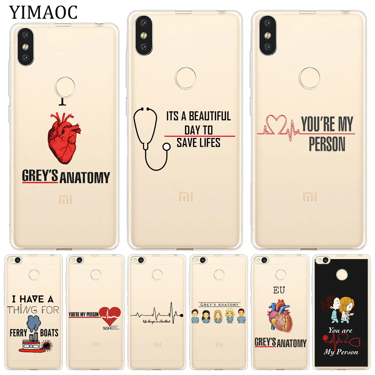 Серый мягкий чехол YIMAOC для Xiaomi Mi 9 9T CC9 CC9E A3 Pro 8 SE A2 Lite A1 MiX 2S MAX 3 pocophone f1 MI9|Бамперы| |