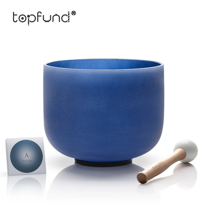 TOPFUND 8 inch 432hz perfect pitch A Note Third Eye Chakra Indigo Colored Frosted Quartz Crystal Singing Bowl
TOPFUND 8 inch 432hz perfect pitch A Note Third Eye Chakra Indigo Colored Frosted Quartz Crystal Singing Bowl