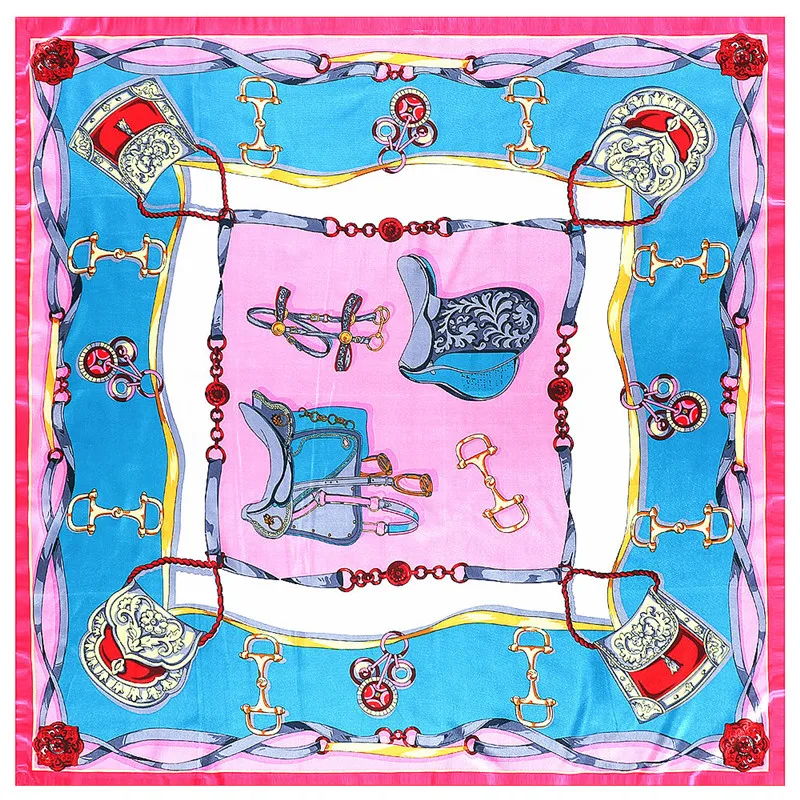 POBING Luxury Saddle Print Headband Hijab Bandana Women Satin Silk Scarf Shawl Foulards Femme Square Scarves Wraps 90*90CM
POBING Luxury Saddle Print Headband Hijab Bandana Women Satin Silk Scarf Shawl Foulards Femme Square Scarves Wraps 90*90CM