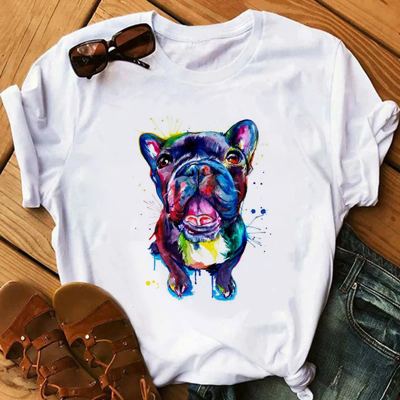 Funny Cute Pug Dog Cartoon Printed Girl Gift French Bulldog Tshirt Women T Shirt Summer Short Sleeve T-shirts O-Neck Tops
Funny Cute Pug Dog Cartoon Printed Girl Gift French Bulldog Tshirt Women T Shirt Summer Short Sleeve T-shirts O-Neck Tops