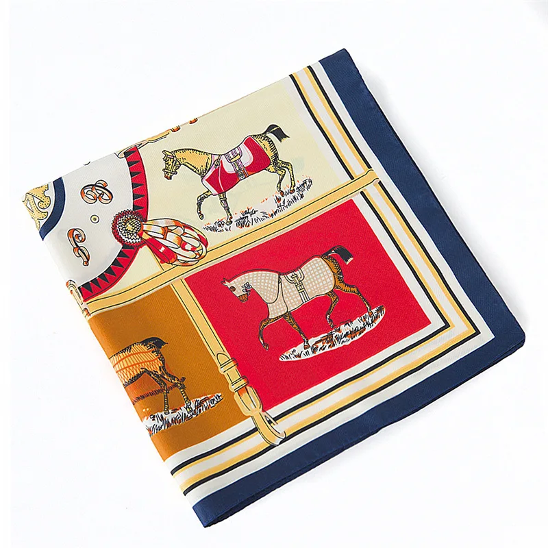 60X60CM Women Square Scarf Horse Printing Hair Neck Scarfs For Ladies Kerchief Twill Imitation Silk Foulard Scarves&Wraps
60X60CM Women Square Scarf Horse Printing Hair Neck Scarfs For Ladies Kerchief Twill Imitation Silk Foulard Scarves&Wraps