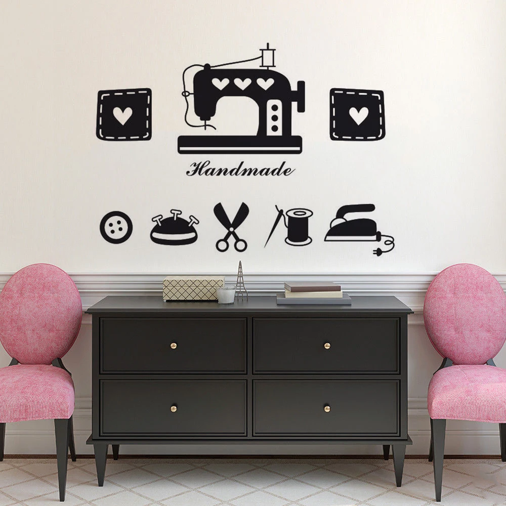 Clothes Shop Window Decal Tailor's Shop Vinyl Wall Sticker Sewing Machine Iron Scissors Wall Mural Sewing Store Decor AY1685
Clothes Shop Window Decal Tailor's Shop Vinyl Wall Sticker Sewing Machine Iron Scissors Wall Mural Sewing Store Decor AY1685