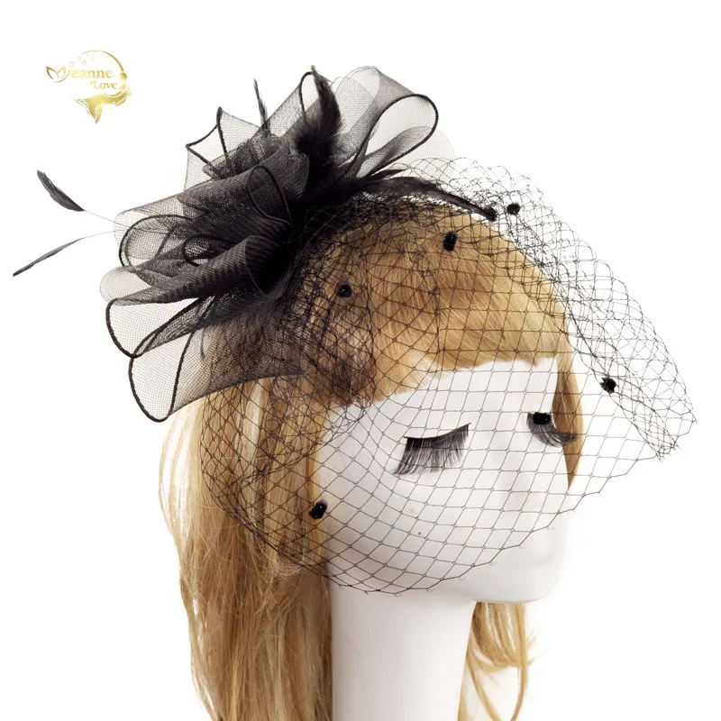 Black Hats for Bride Elegant Woman Hat Bridcage With Clip Feather Gauze Fascinator Hats Headdresses For Women's Hair For Wedding
Black Hats for Bride Elegant Woman Hat Bridcage With Clip Feather Gauze Fascinator Hats Headdresses For Women's Hair For Wedding