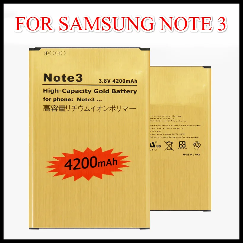 

For Samsung Note 3 battery B800BE B800BC Golden Replacement Battery for GALAXY NOTE3 N9000 N9006 N9002 N9005 N9008 N909 battery
