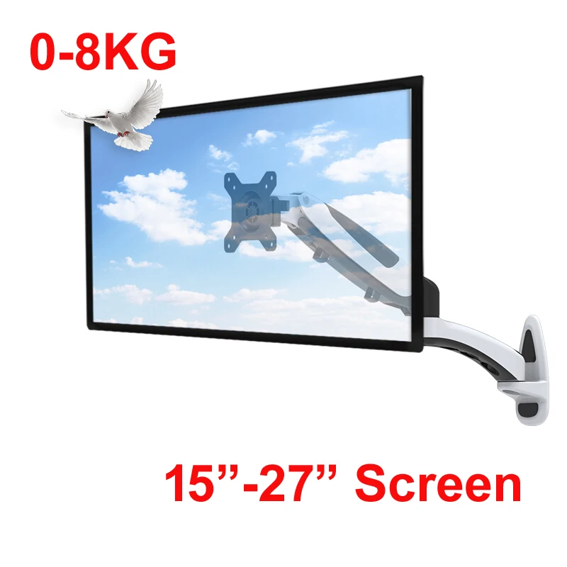 DL-GM112W TV Wall Mount 15-27" 0-8KG LCD Monitor Holder Gas Spring free Lifting Swivel Stretchable Stands Long Arm TV bracket
DL-GM112W TV Wall Mount 15-27" 0-8KG LCD Monitor Holder Gas Spring free Lifting Swivel Stretchable Stands Long Arm TV bracket