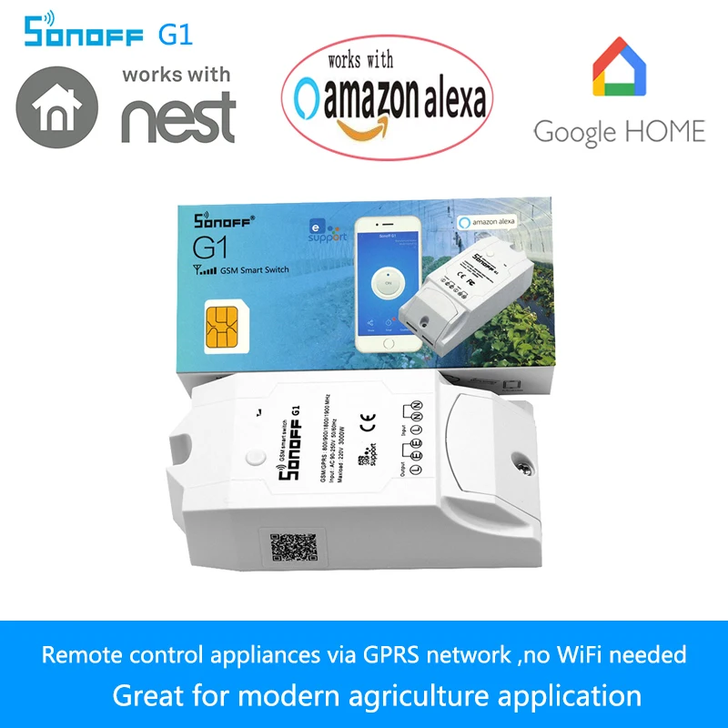 Sonoff G1: GPRS/GSM удаленное питание умный WiFi переключатель поддержка SIM через 2G GPRS
