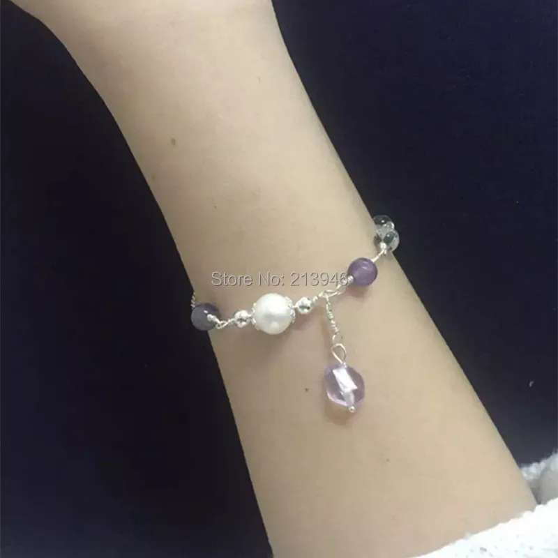 Original Design / Purple Passion / 925 sterling silver natural 10mm pearl & semi-precious women chain link bracelets
Original Design / Purple Passion / 925 sterling silver natural 10mm pearl & semi-precious women chain link bracelets