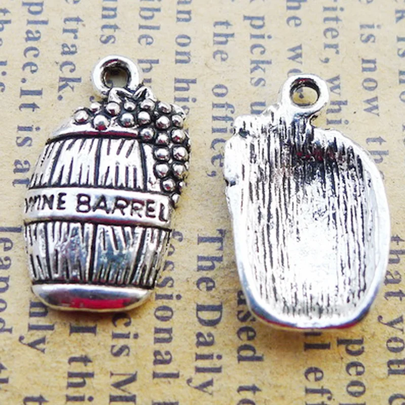 RAINXTAR Fashion Alloy Antique Silver Color Wine Barrel Charms 11*20mm 100pcs AAC1531
RAINXTAR Fashion Alloy Antique Silver Color Wine Barrel Charms 11*20mm 100pcs AAC1531