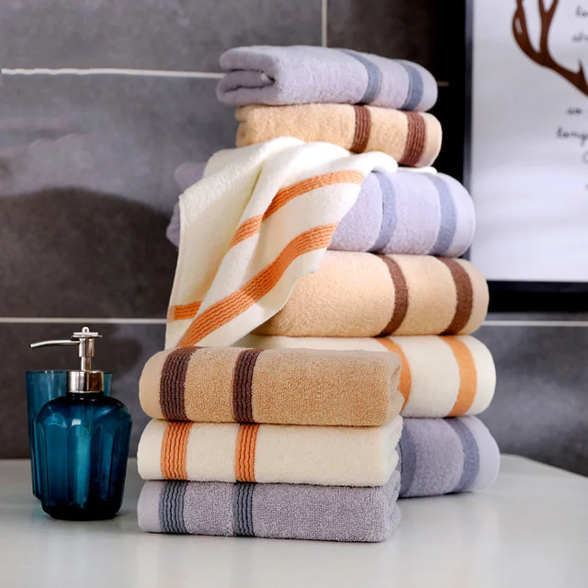 High Quality 100% Cotton Bath Towels Set Stripe Thick Soft Small Face Hand Towels Large Shower Bathroom Towel Dropship Toallas
High Quality 100% Cotton Bath Towels Set Stripe Thick Soft Small Face Hand Towels Large Shower Bathroom Towel Dropship Toallas