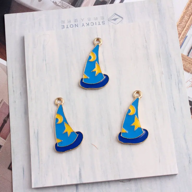 100pcs Magic Hat charms 14*26mm diy jewelry alloy gold color enamel Wizard Cap charms pendant for bracelet CH0217
100pcs Magic Hat charms 14*26mm diy jewelry alloy gold color enamel Wizard Cap charms pendant for bracelet CH0217
