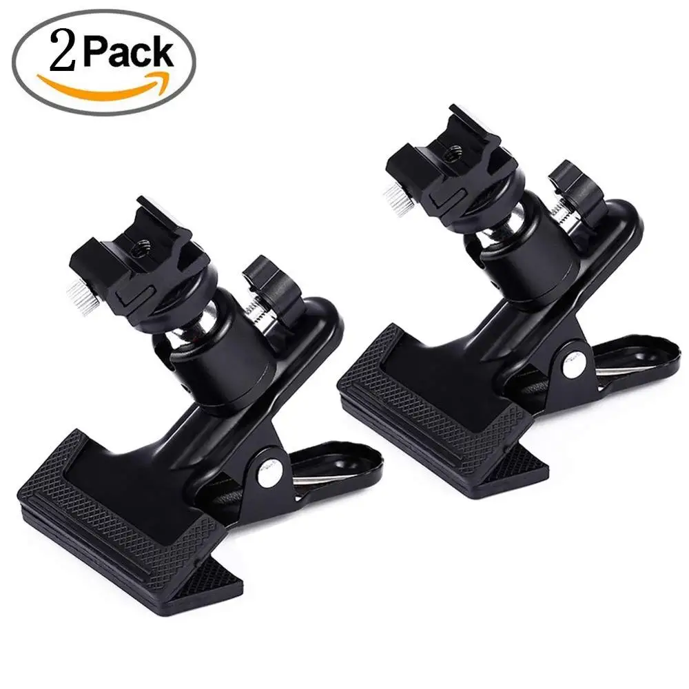 2pcs E-Type Flash Hot Shoe Heavy Duty Clip Clamp Flash Reflector Holder Mount with Ball Head Standard 1/4" Screw for Light Stand
2pcs E-Type Flash Hot Shoe Heavy Duty Clip Clamp Flash Reflector Holder Mount with Ball Head Standard 1/4" Screw for Light Stand