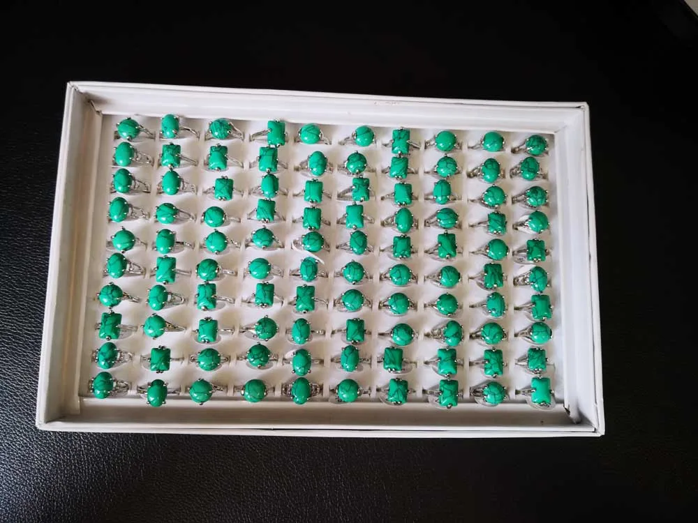 15Pcs Fashion Women Green Stone Turquoise Silver Plated Rings For Woman Jewelry Wholesale Ring Lots LB073
15Pcs Fashion Women Green Stone Turquoise Silver Plated Rings For Woman Jewelry Wholesale Ring Lots LB073