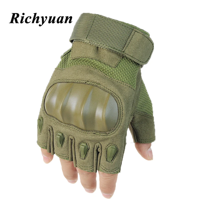 Touchscreen Leather Motorcycle Skidproof Hard Knuckle Half Finger Gloves Protective Gear for Outdoor Sports Racing Motocross ATV
Touchscreen Leather Motorcycle Skidproof Hard Knuckle Half Finger Gloves Protective Gear for Outdoor Sports Racing Motocross ATV