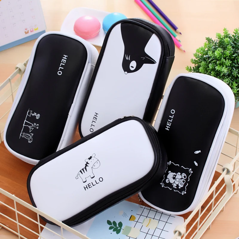 10Pcs Korean pencil case boys girls pencil box bag pouch school-supplies black white zebra PU leather cute pencil case
10Pcs Korean pencil case boys girls pencil box bag pouch school-supplies black white zebra PU leather cute pencil case
