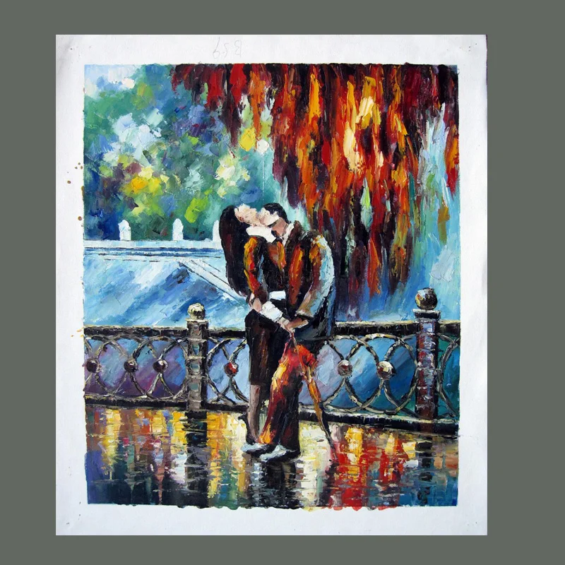 New Hand Painted Museum Quality Abstract Landscape Art A Couple Kiss in the Park Oil Painting On Canvas Modern Home Wall Decor
New Hand Painted Museum Quality Abstract Landscape Art A Couple Kiss in the Park Oil Painting On Canvas Modern Home Wall Decor