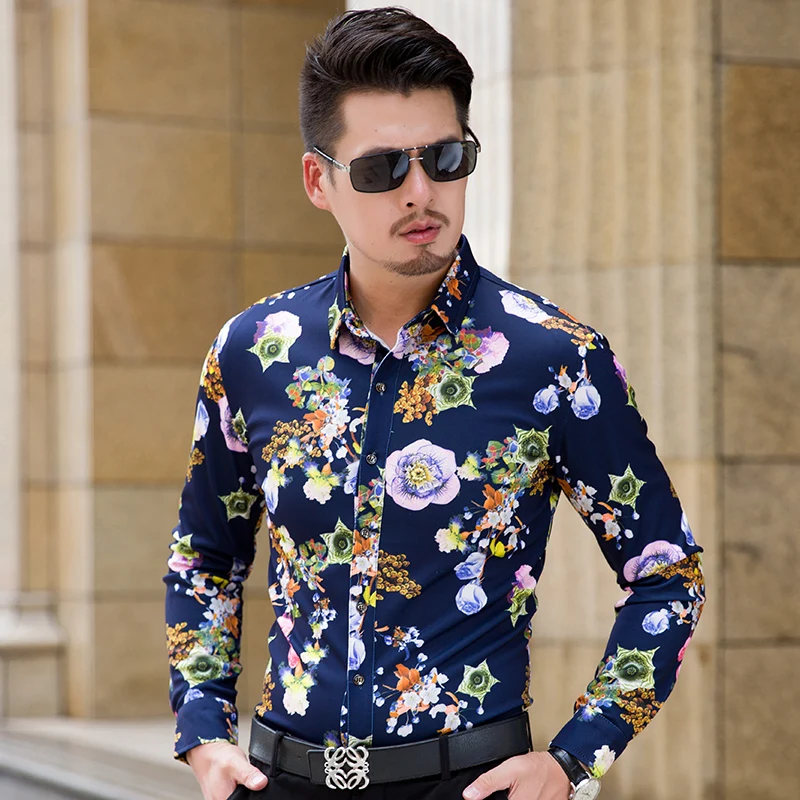 Men's Shirts Floral Printed Man Casual Slim Shirt Fashion Classic Men Dress Shirt Long Sleeve camisa masculina Brand Clothing
Men's Shirts Floral Printed Man Casual Slim Shirt Fashion Classic Men Dress Shirt Long Sleeve camisa masculina Brand Clothing