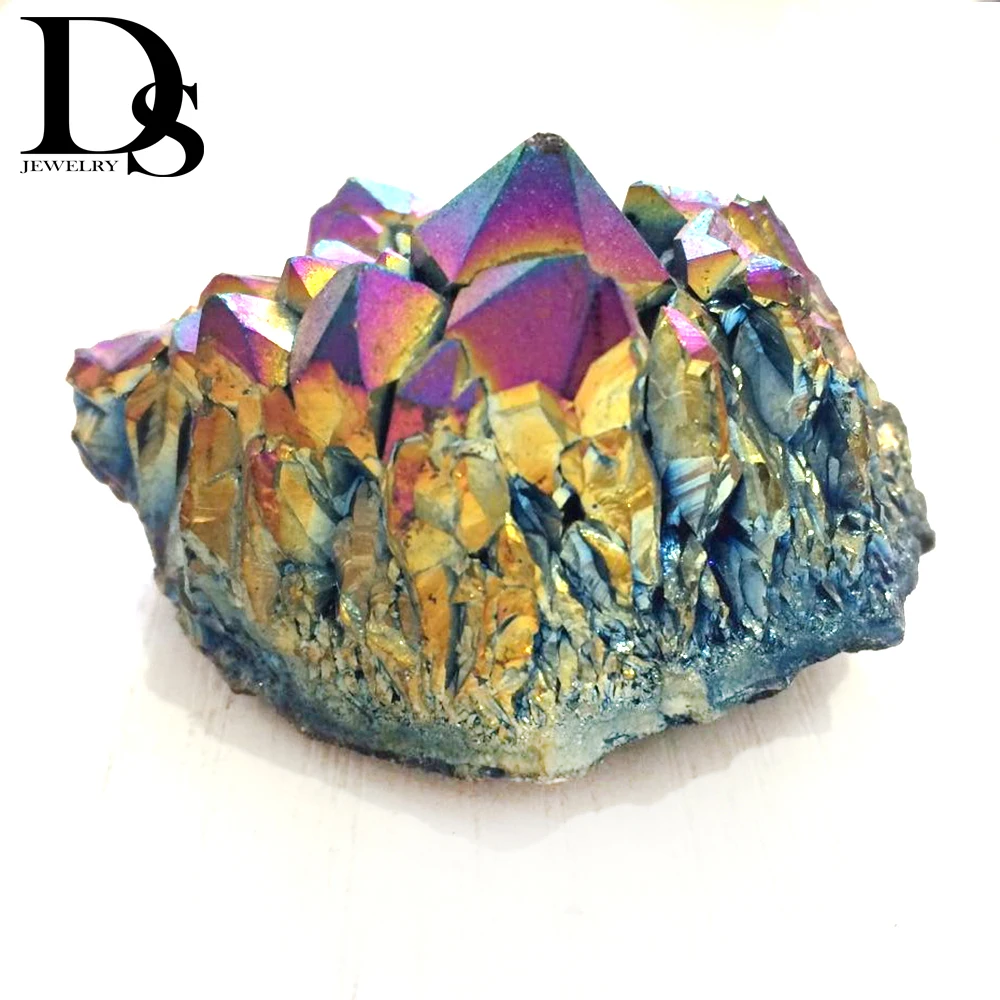 100-120g Natural Titanium Coating Rainbow Aura Quartz Crystal Cluster Specimen Healing Crystal Stone Minerals Home Decoration
100-120g Natural Titanium Coating Rainbow Aura Quartz Crystal Cluster Specimen Healing Crystal Stone Minerals Home Decoration
