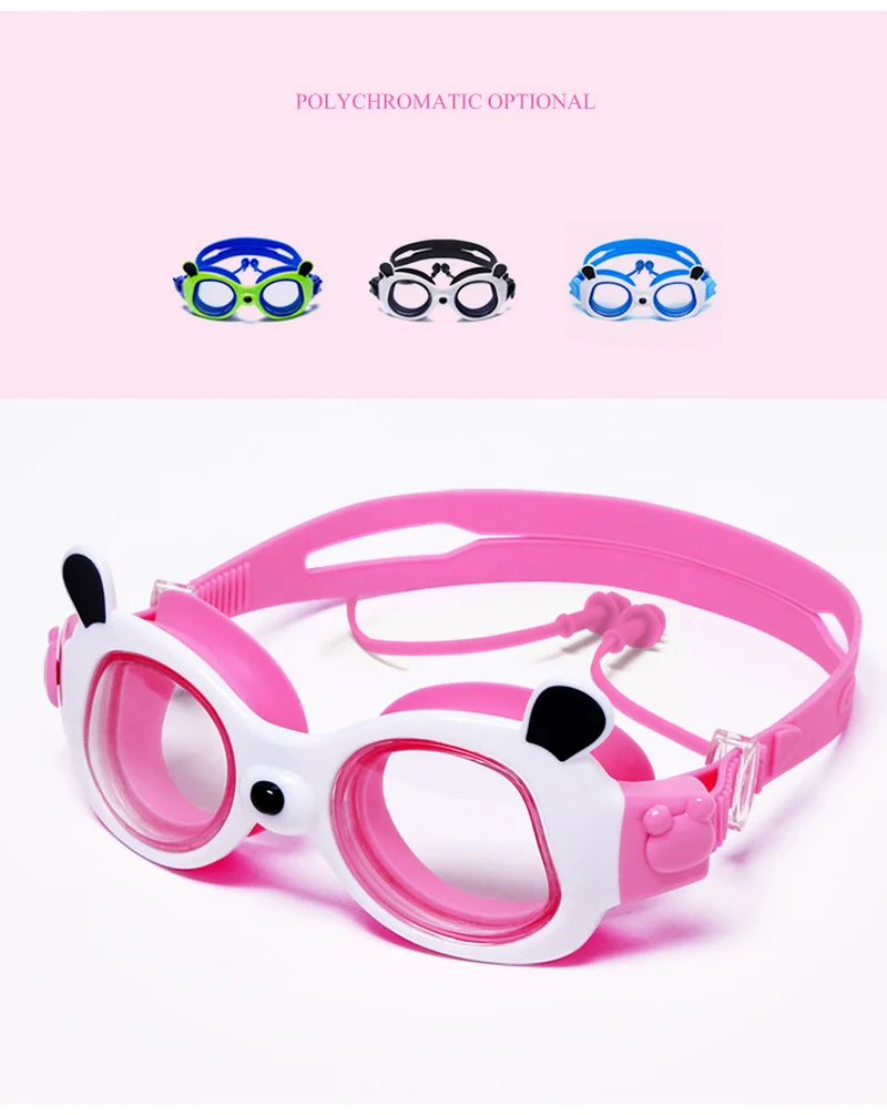 Новые популярные детские регулируемые плавательные очки с пандой из мультфильма
