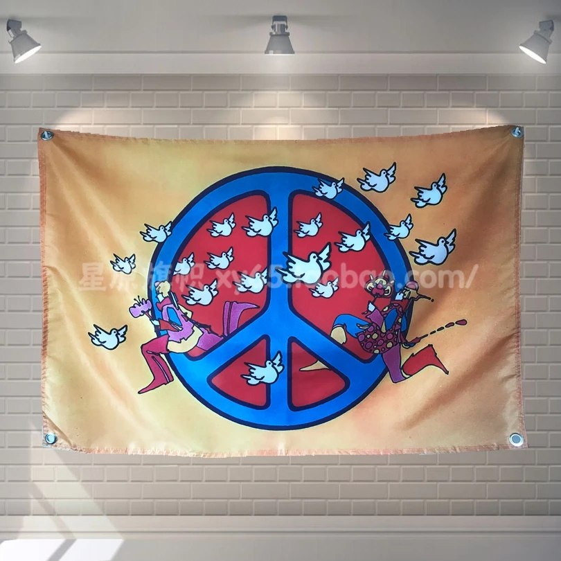 "Peace Dove" Rock Music Poster Banners Bar Cafe Hotel Theme Wall Decoration Hanging Art Waterproof Cloth Polyester Fabric Flags
"Peace Dove" Rock Music Poster Banners Bar Cafe Hotel Theme Wall Decoration Hanging Art Waterproof Cloth Polyester Fabric Flags