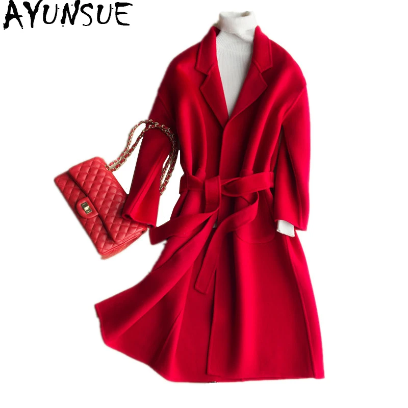 AYUNSUE abrigo mujer Wool Coat Women Autumn Winter Long Jackets Turn-Down Collar Wool Female Jacket Women's Coats 2020 CS1620
AYUNSUE abrigo mujer Wool Coat Women Autumn Winter Long Jackets Turn-Down Collar Wool Female Jacket Women's Coats 2020 CS1620