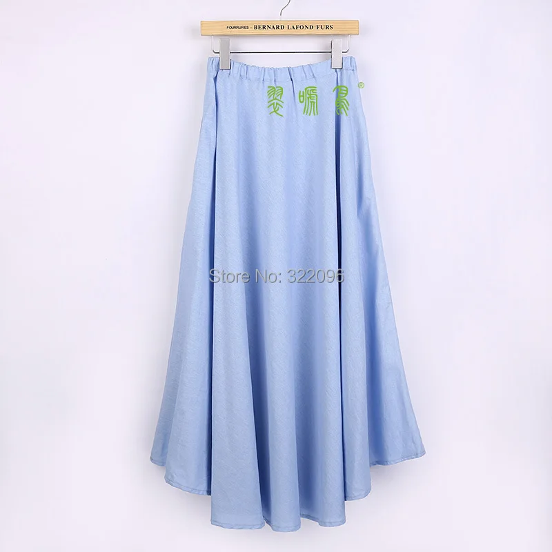 Shanghai Story Blend Linen Long Skirt Spring Summer Skirts Chinese Style Bohemian Sky blue Skirts Casual Bandage Skirt MQ222
Shanghai Story Blend Linen Long Skirt Spring Summer Skirts Chinese Style Bohemian Sky blue Skirts Casual Bandage Skirt MQ222