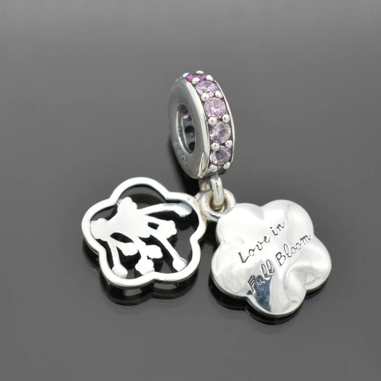 925 Sterling Silver Purple Peach Flower Zircon Charms Clear CZ Fine Flower Beads Drip Bracelet DIY Jewelry Gift
925 Sterling Silver Purple Peach Flower Zircon Charms Clear CZ Fine Flower Beads Drip Bracelet DIY Jewelry Gift