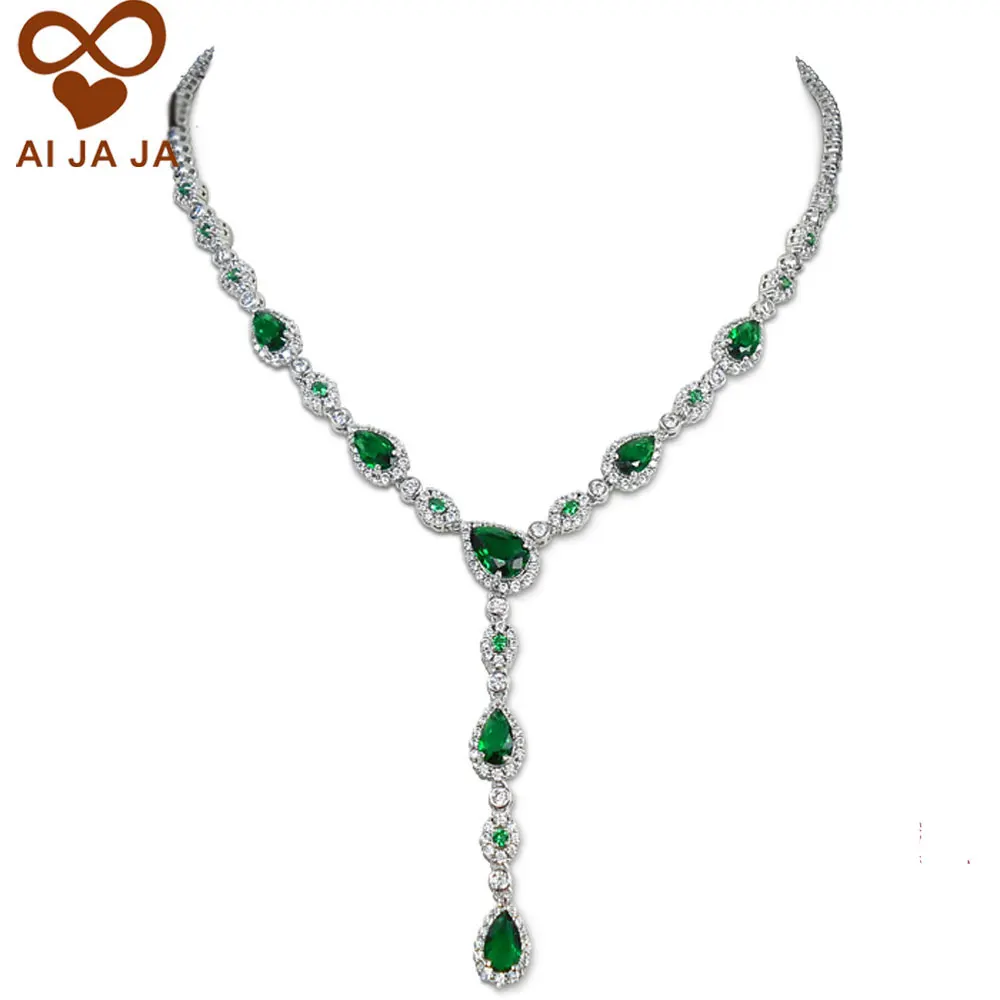 CZ Paved Green Long Necklace & Pendants Bijoux Femme Bridal Necklace Green Blue Red 3 Color Wedding Jewelry
CZ Paved Green Long Necklace & Pendants Bijoux Femme Bridal Necklace Green Blue Red 3 Color Wedding Jewelry