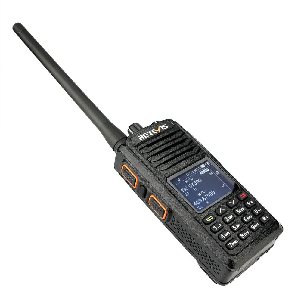 RETEVIS RT52 двухдиапазонный VHF UHF DMR радио GPS двойной PTT двухстороннее Радио рация SMS DCDM